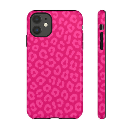 Hot Pink Leopard Print Phone Case – Bold Coquette Leopard Tough Case