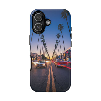 LA Sunset Boulevard Phone Case | Palm Tree Sunset Aesthetic | City Night Tough Case