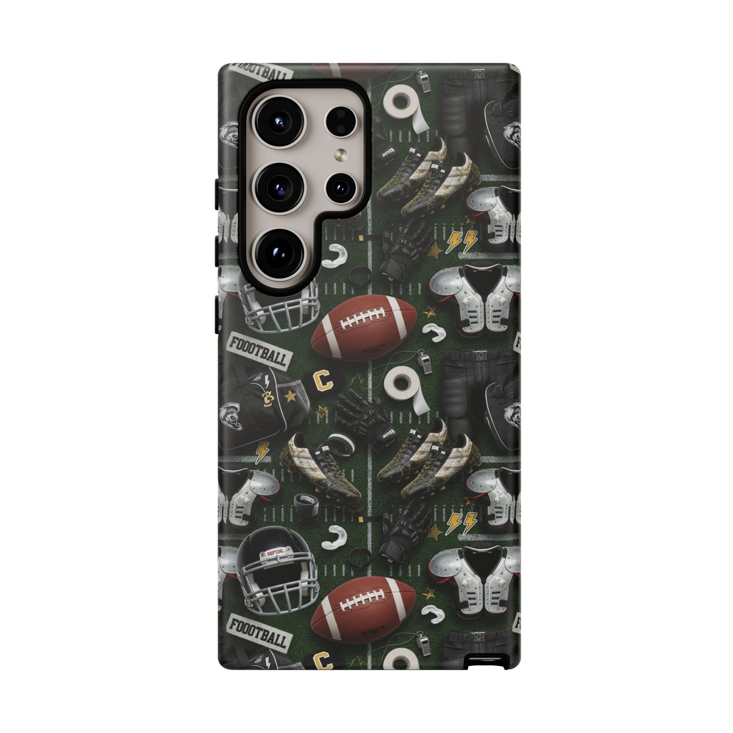 Football Pattern Phone Case – Sports Fan Tough Protective Game Day Case