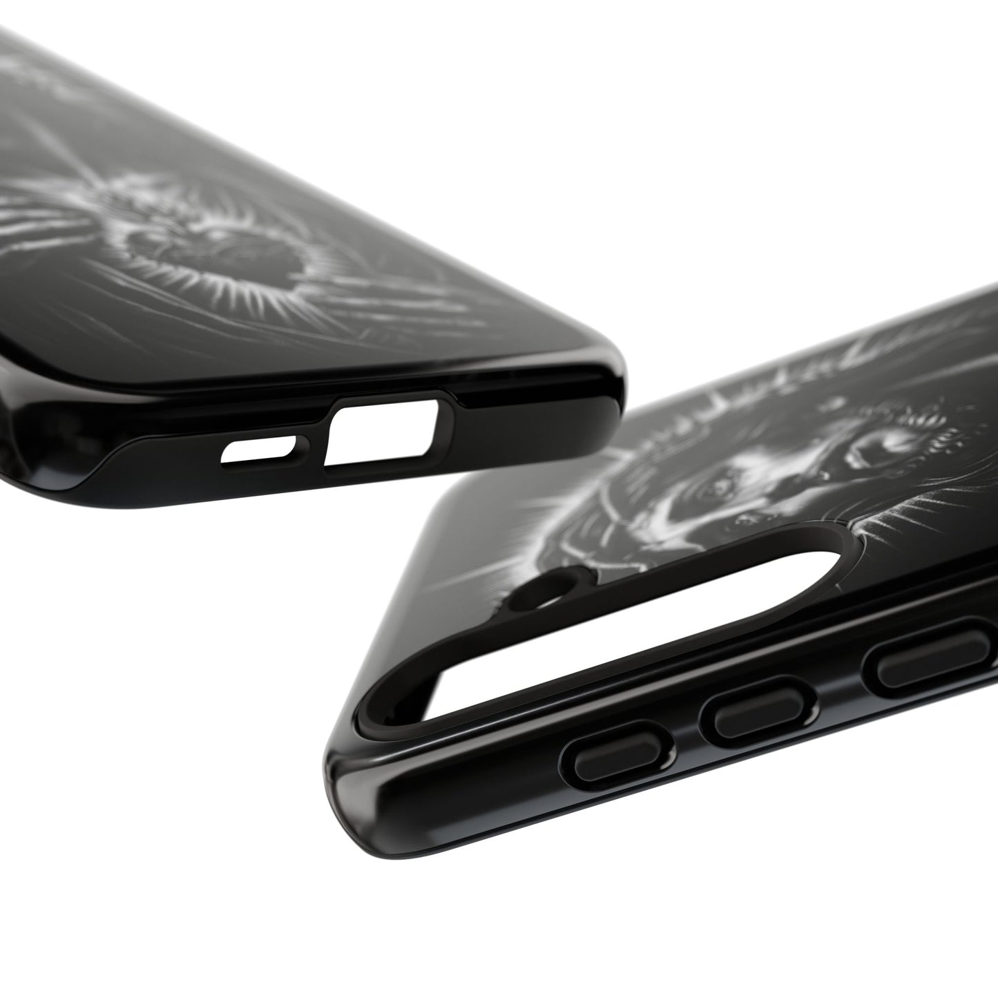 Jesus Sacred Heart Phone Case Black White Christian Faith Aesthetic