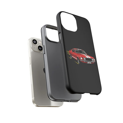 Red Muscle Car Phone Case – Classic Car Racing Tough Protective Case