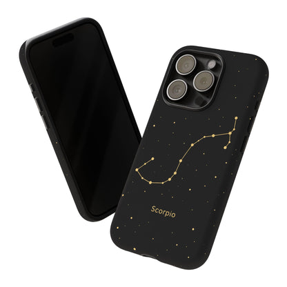 Scorpio Zodiac Constellation Phone Case – Luxe Gold Celestial Cover