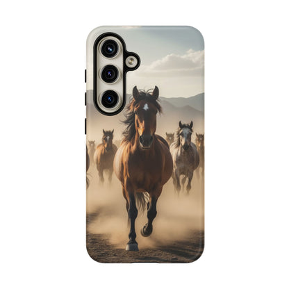 Running Horses Phone Case | Wild Mustang Herd Tough Protective Cover