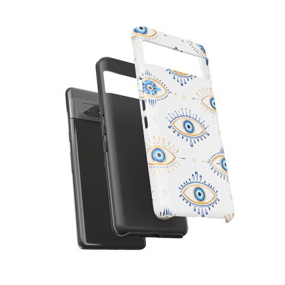 Blue Evil Eye Phone Case – Protective Slim Shockproof Cover for Iphone, Samsung Galaxy and Pixel