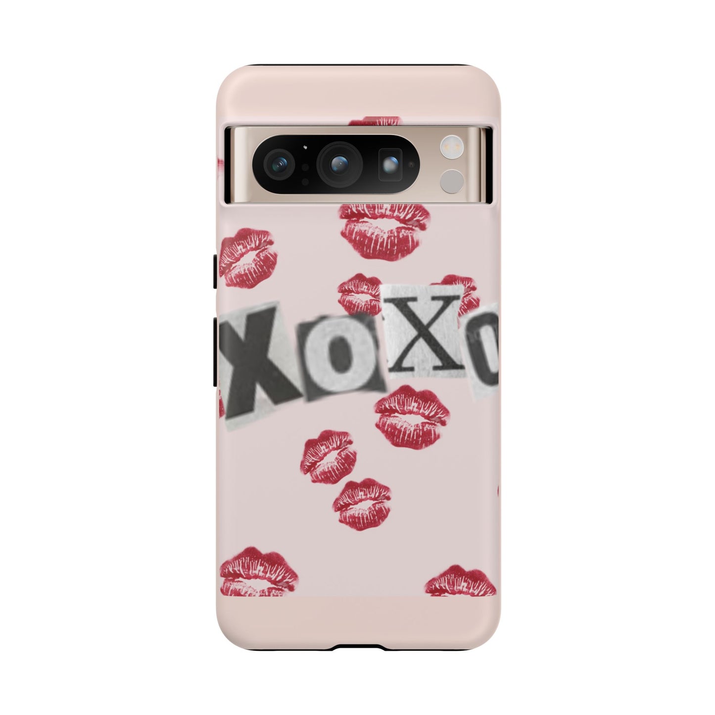 XOXO Kiss Print Phone Case | Coquette Valentine Aesthetic | Cute Pink Lipstick Kiss Tough Case for iPhone & Samsung