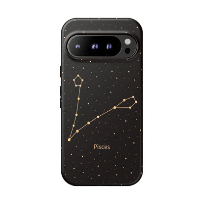Pisces Zodiac Constellation Phone Case – Luxe Gold Celestial Cover