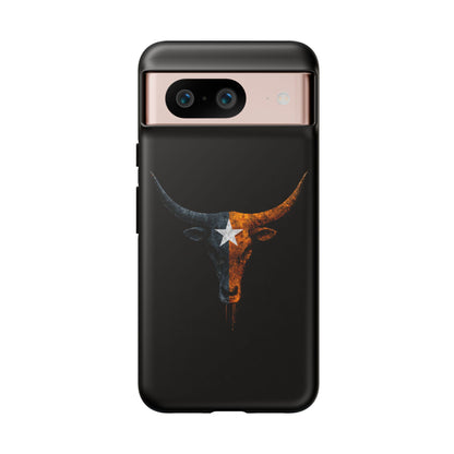 Texas Longhorn Skull Phone Case Western Cowboy Bull iPhone Samsung Cover