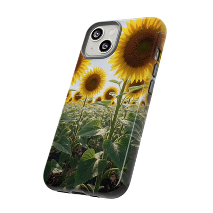 Sunflower Field Phone Case | Golden Hour Floral Aesthetic | Bright Summer Tough Case