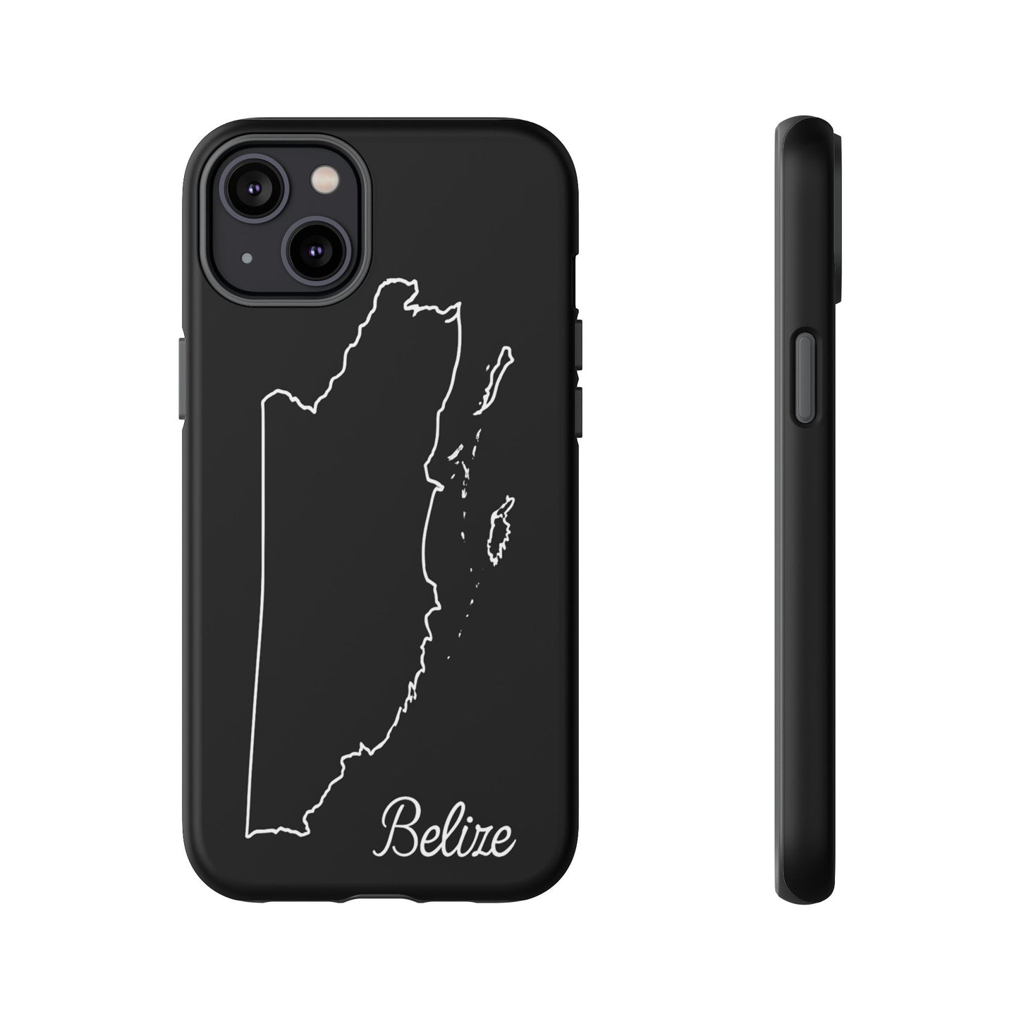 Belize Outline Phone Case – Minimal Country Map Tough Case (iPhone, Samsung, Pixel)
