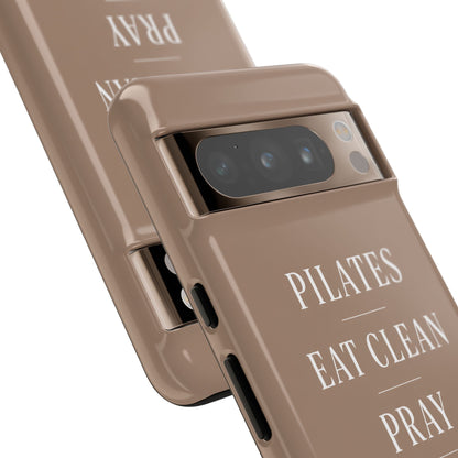 Pilates Phone Case | Eat Clean Pray Sleep Repeat Aesthetic | Wellness Girl Gift
