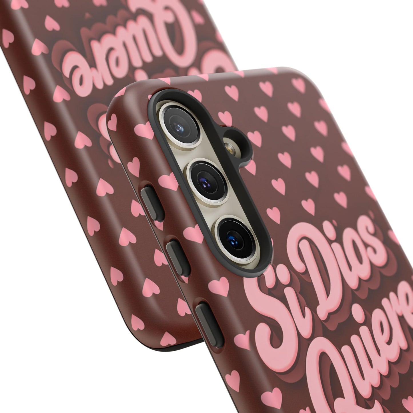Si Dios Quiere Phone Case Latina Aesthetic Pink Hearts iPhone Samsung