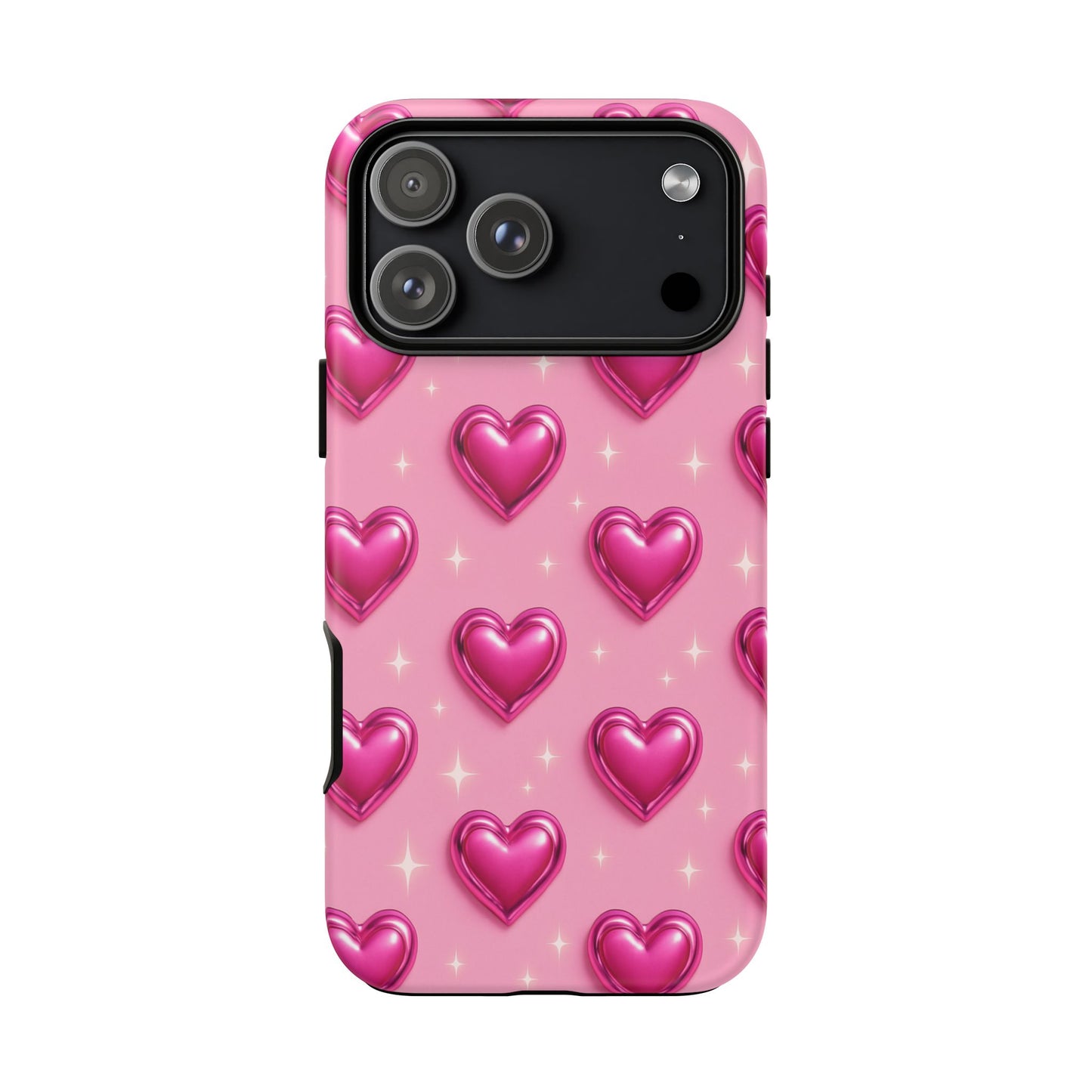 Pink Heart Pattern Phone Case | Tough Protective Case for Iphone, Samsung Galaxy and Pixel