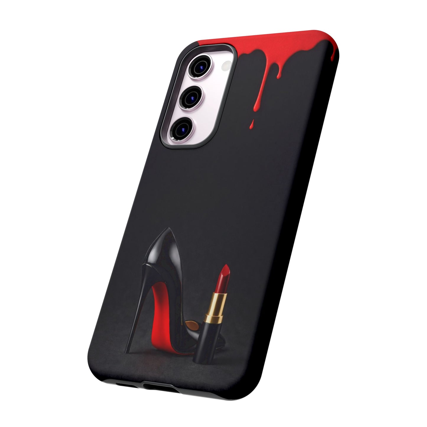 Dark Feminine Red Drip Phone Case – Gothic Glam Tough Cover