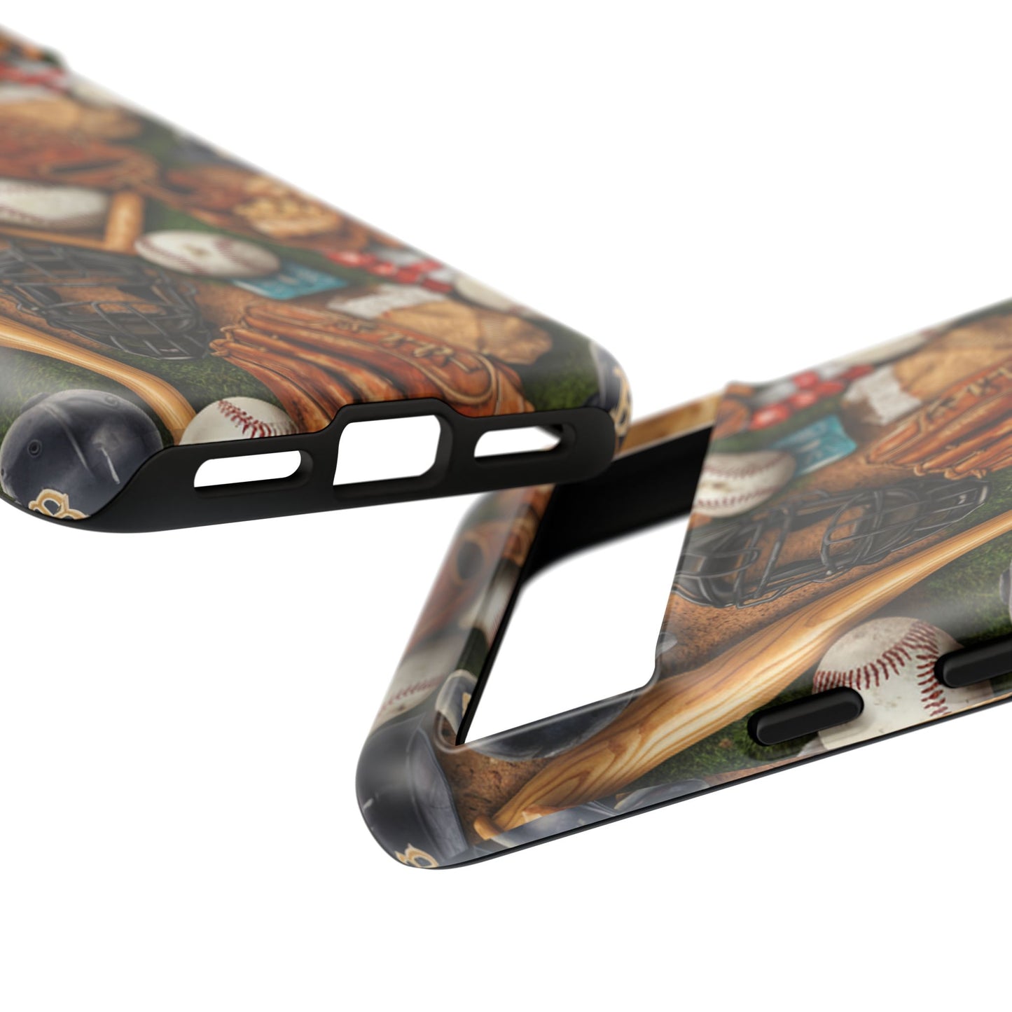 Baseball Gear Collage Phone Case – Vintage Baseball Equipment Sports Tough Case