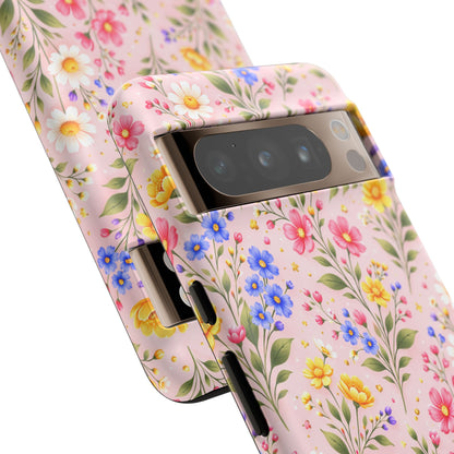 Wildflower Floral Phone Case Vintage Spring Meadow Tough Cover