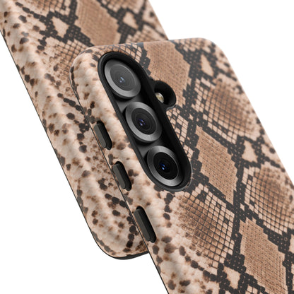 Snake Print Phone Case – Brown Python Pattern Slim Protective Cover for Iphone, Samsung Galaxy and Pixel