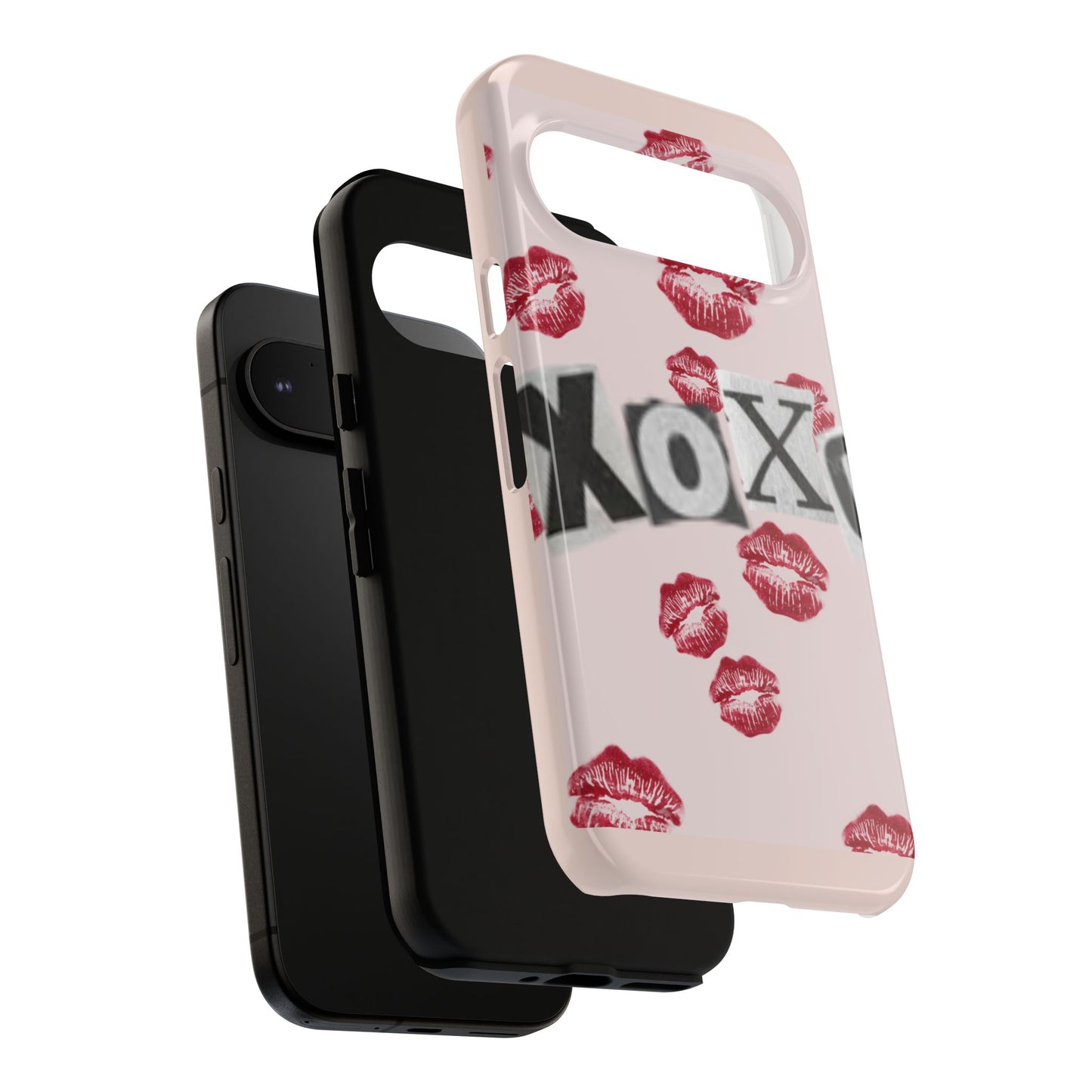 XOXO Kiss Print Phone Case | Coquette Valentine Aesthetic | Cute Pink Lipstick Kiss Tough Case for iPhone & Samsung