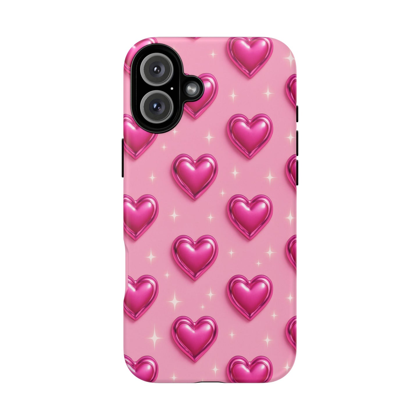Pink Heart Pattern Phone Case | Tough Protective Case for Iphone, Samsung Galaxy and Pixel