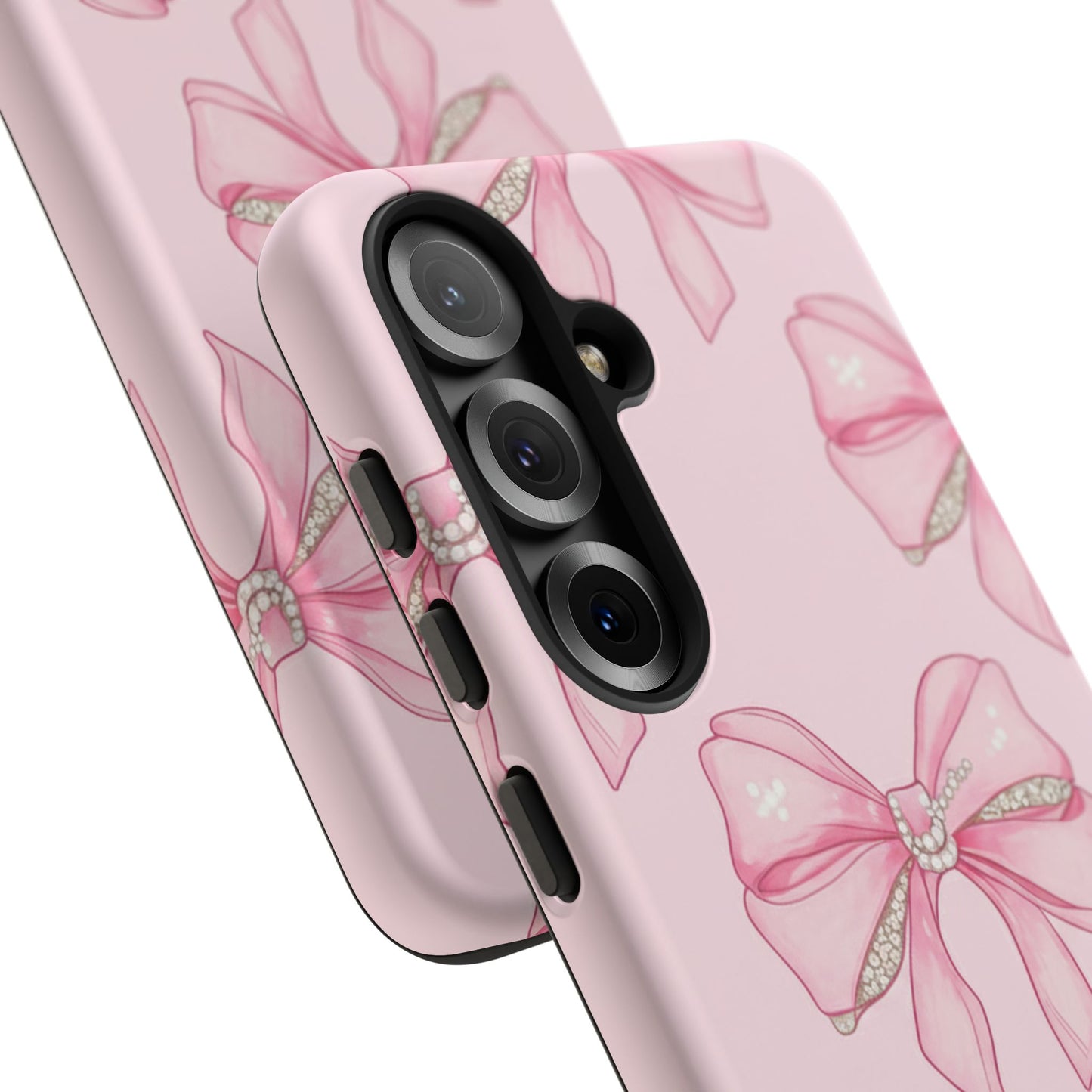 Pink Bow Pattern Phone Case | Coquette Aesthetic Tough Protective Case