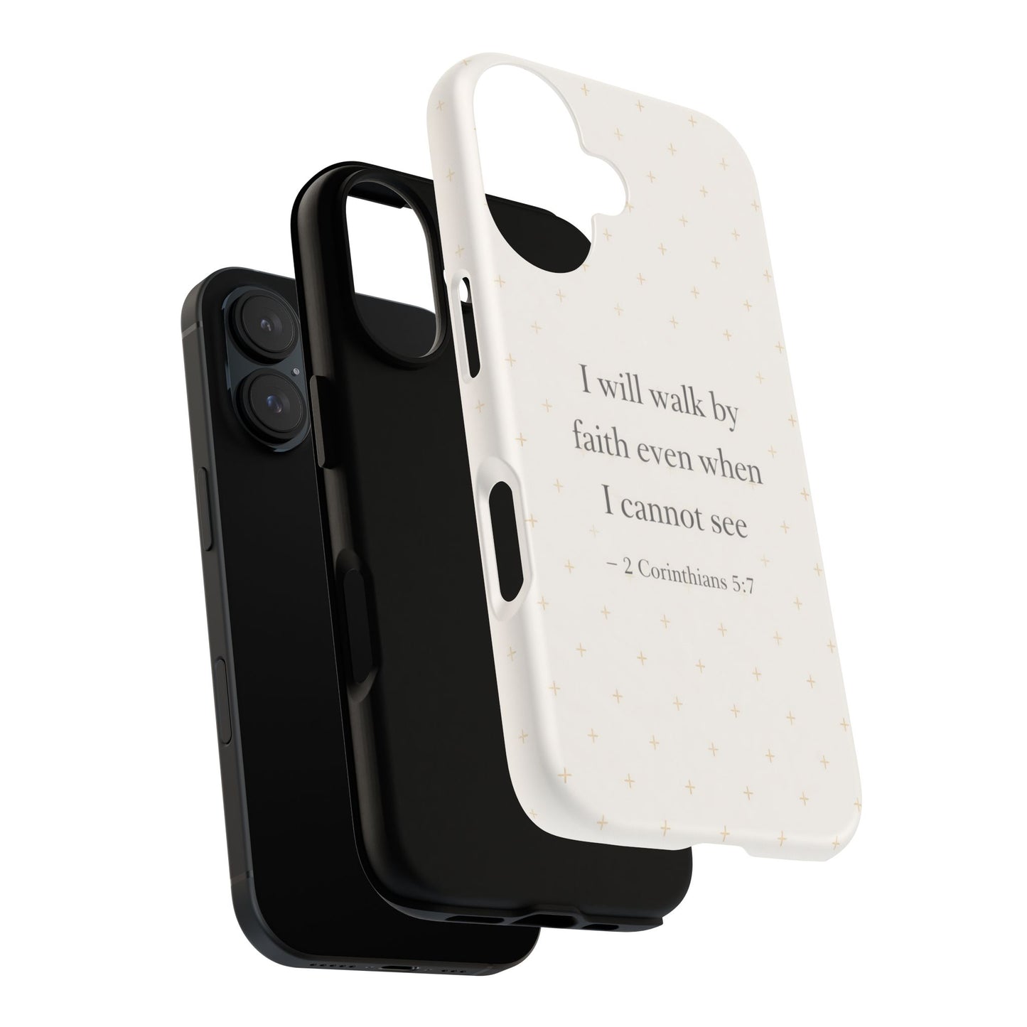 Walk by Faith Phone Case 2 Corinthians 5:7 Christian Bible Cover