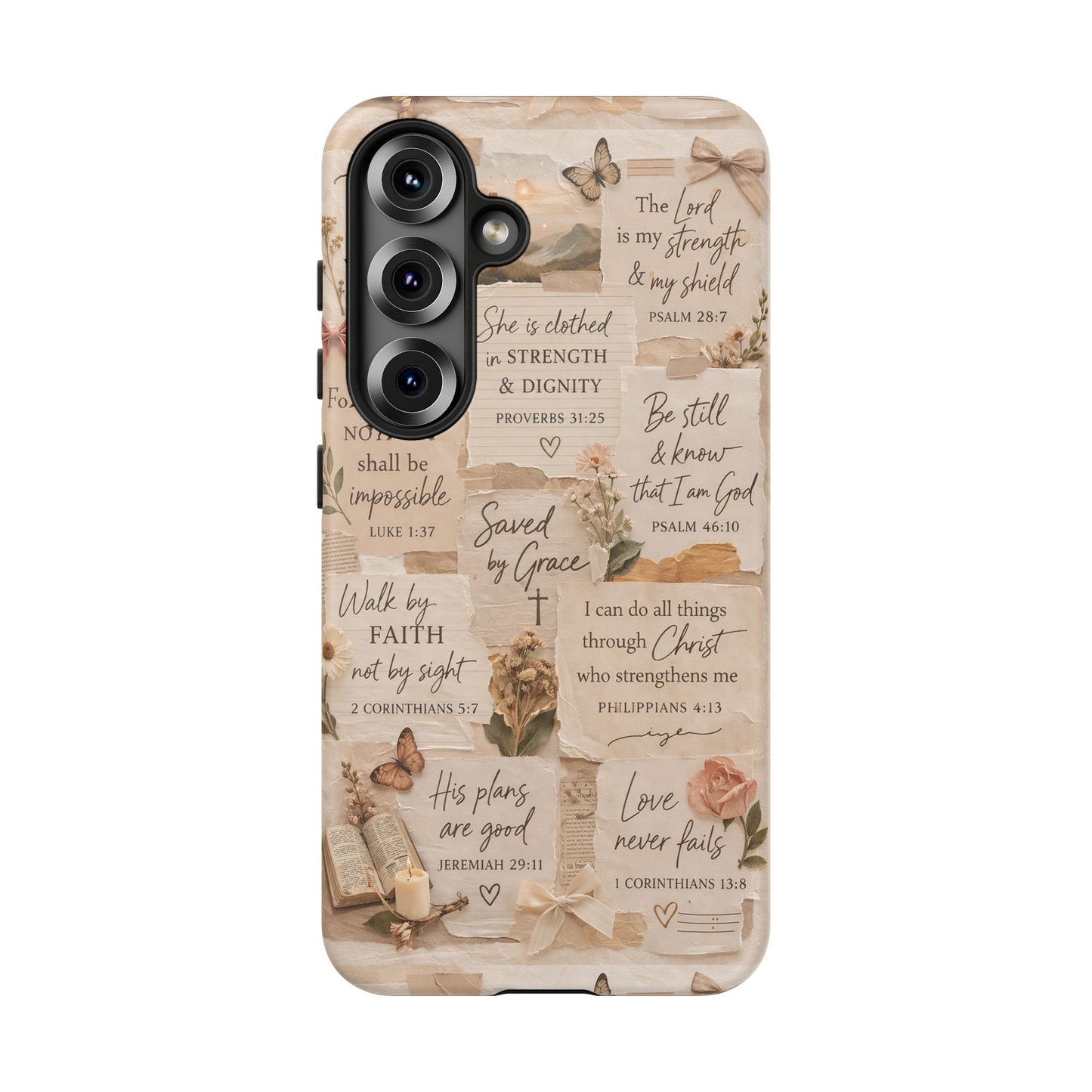 Christian Bible Verse Phone Case | Faith Scripture Aesthetic Floral Christian Case