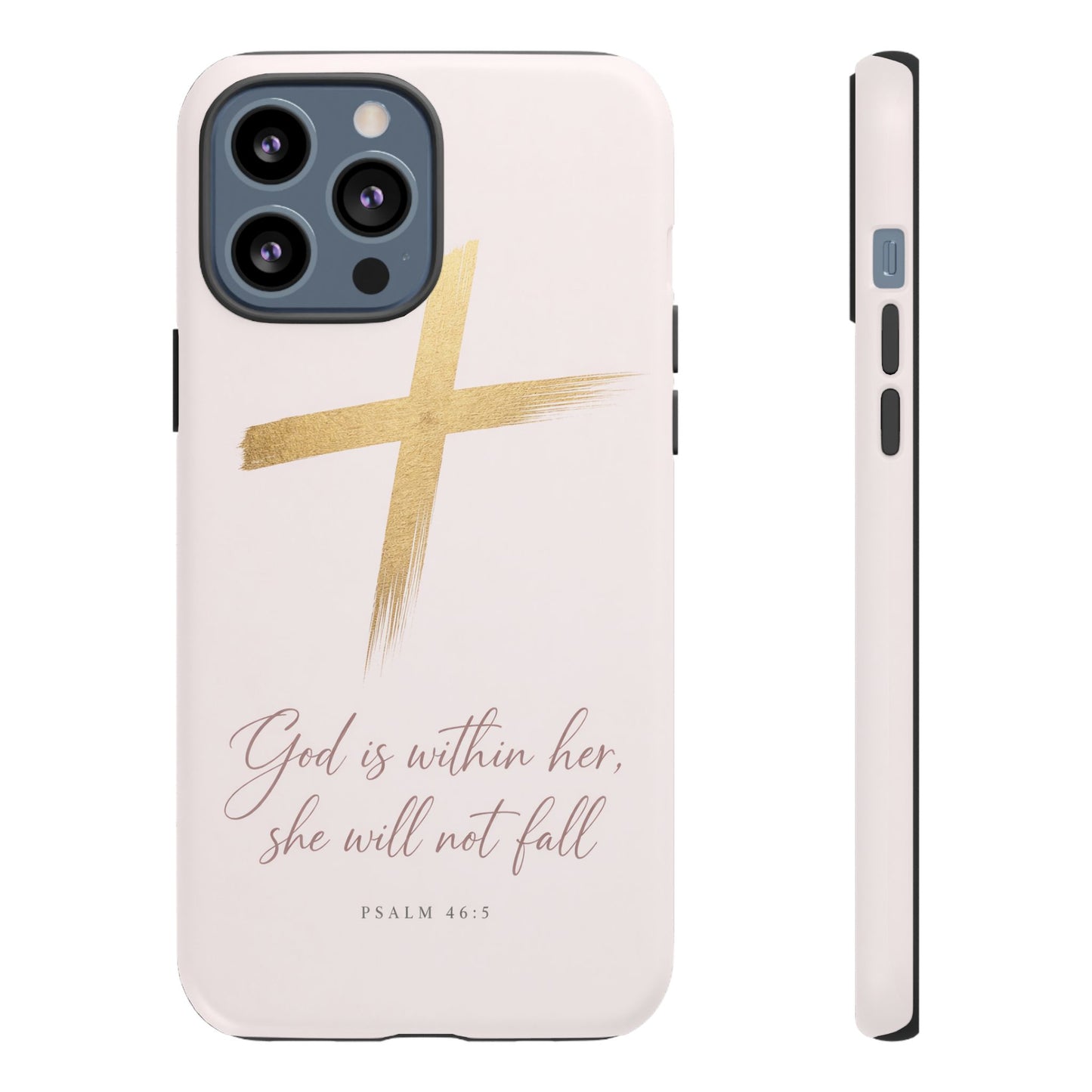 Psalm 46:5 God Is Within Her Christian Cross Phone Case Faith Gift