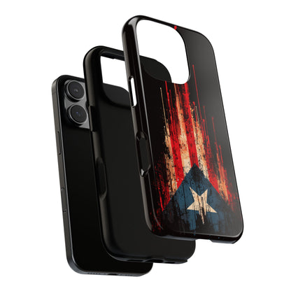 Puerto Rico Flag Phone Case | Distressed Puerto Rican Flag Tough Case | Boricua Pride Protective iPhone Samsung Cover