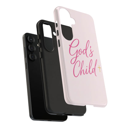 Gods Child Phone Case Christian Pink Aesthetic Tough iPhone Case