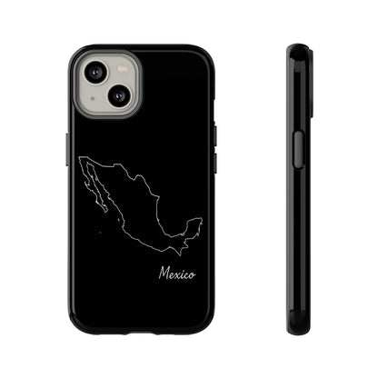 Mexico Outline Phone Case – Minimal Country Map Tough Case (iPhone, Samsung, Pixel)