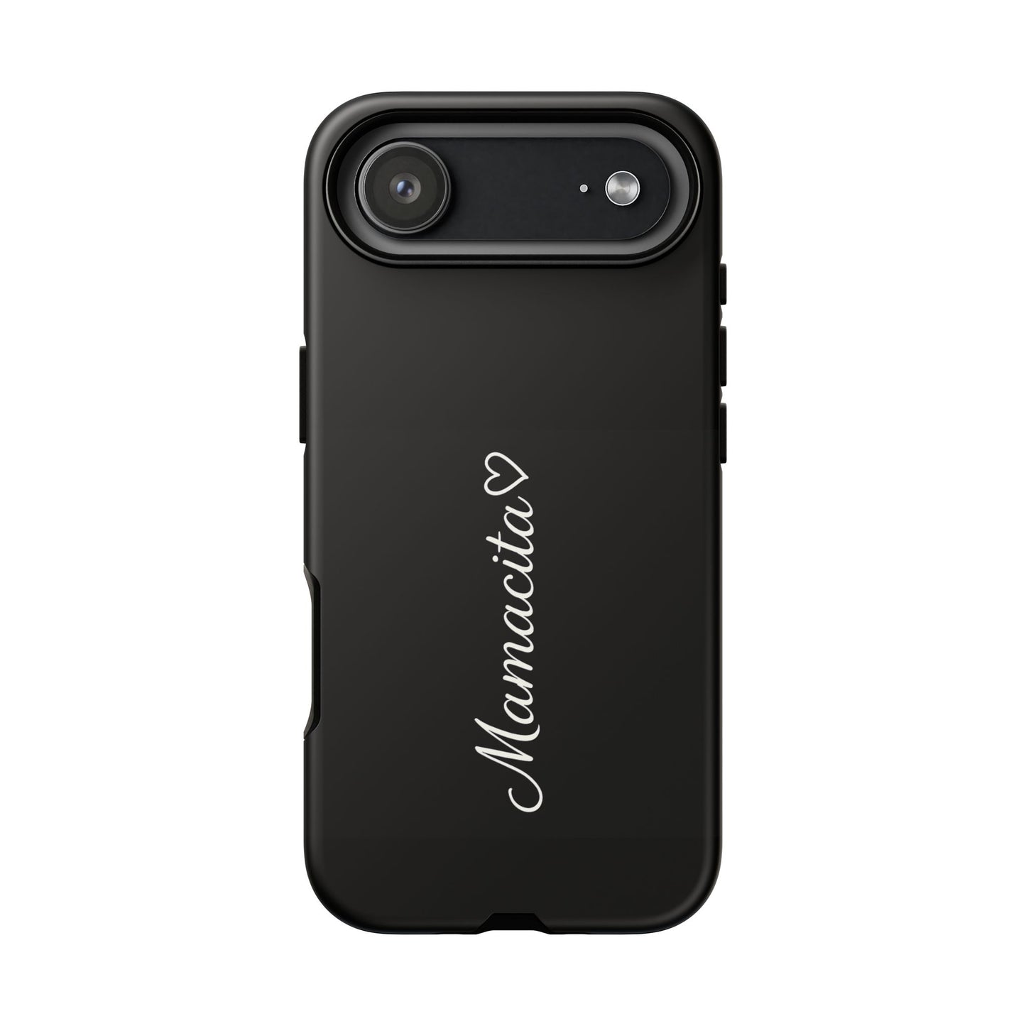 Mamacita Script Phone Case | Minimal Black Tough Case | Sleek Aesthetic Cover