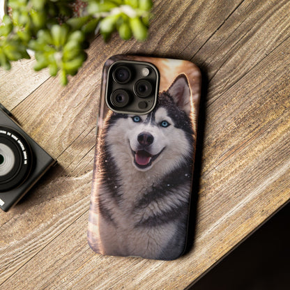 Siberian Husky Tough Phone Case | Blue Eyes Dog Cover Protective iPhone Case