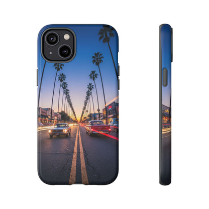 LA Sunset Boulevard Phone Case | Palm Tree Sunset Aesthetic | City Night Tough Case