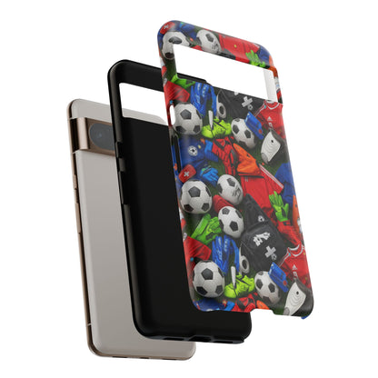 Soccer Ball Pattern Phone Case – Sports Fan Tough Protective Game Day Case