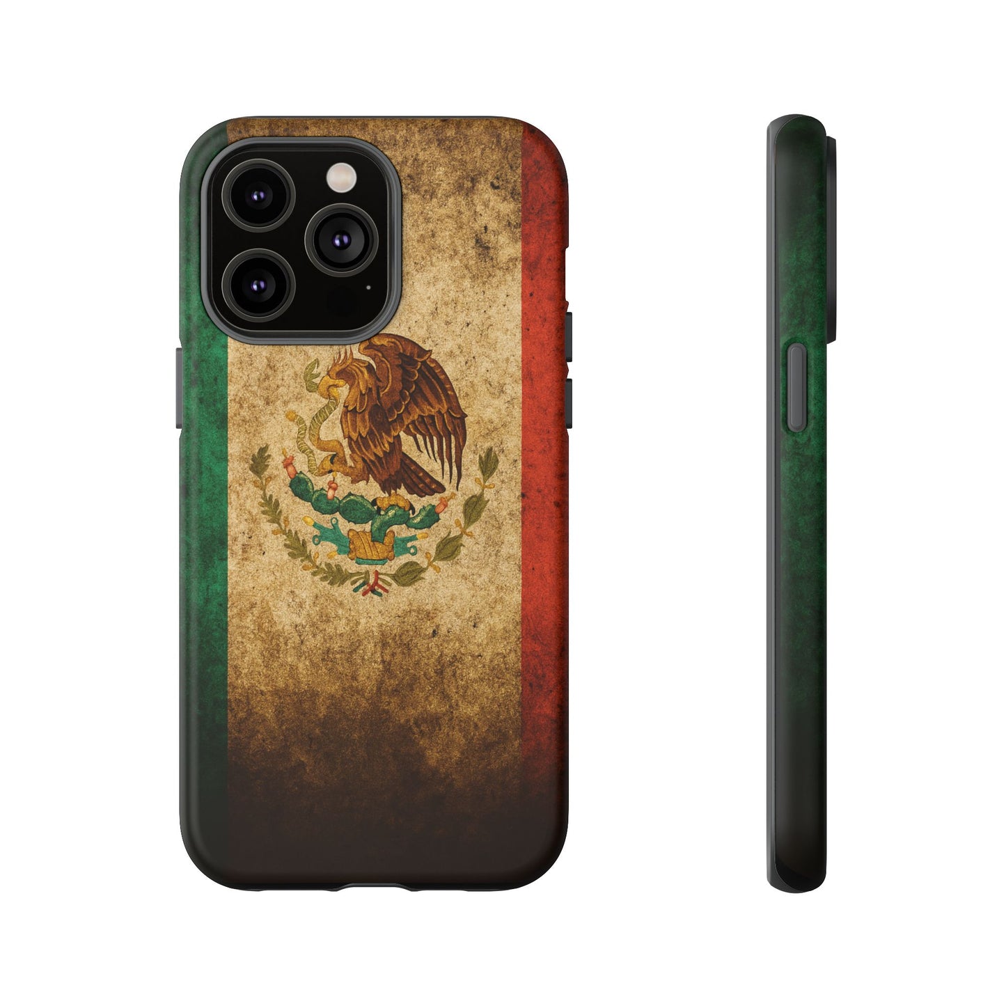 Vintage Mexico Flag Phone Case – Mexican Pride Grunge Flag Aesthetic Tough Case