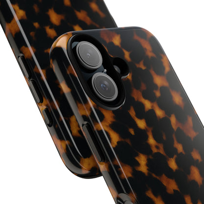 Tortoiseshell Pattern Tough Phone Case | Classic Leopard-Style Protective Cover