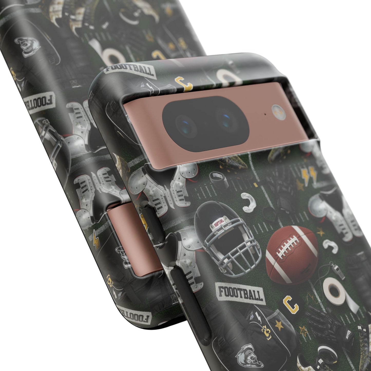 Football Pattern Phone Case – Sports Fan Tough Protective Game Day Case