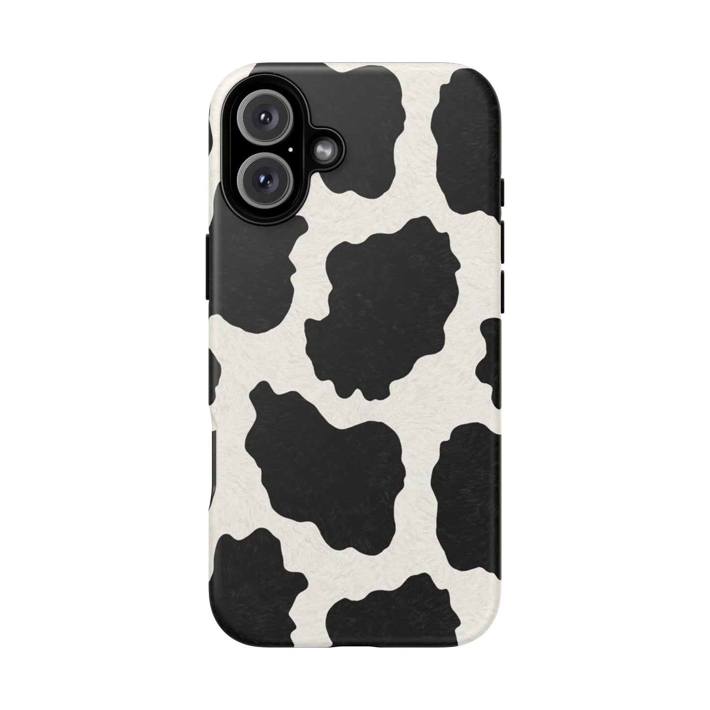 Black & White Cow Print Phone Case | Western Aesthetic iPhone & Samsung Tough Case