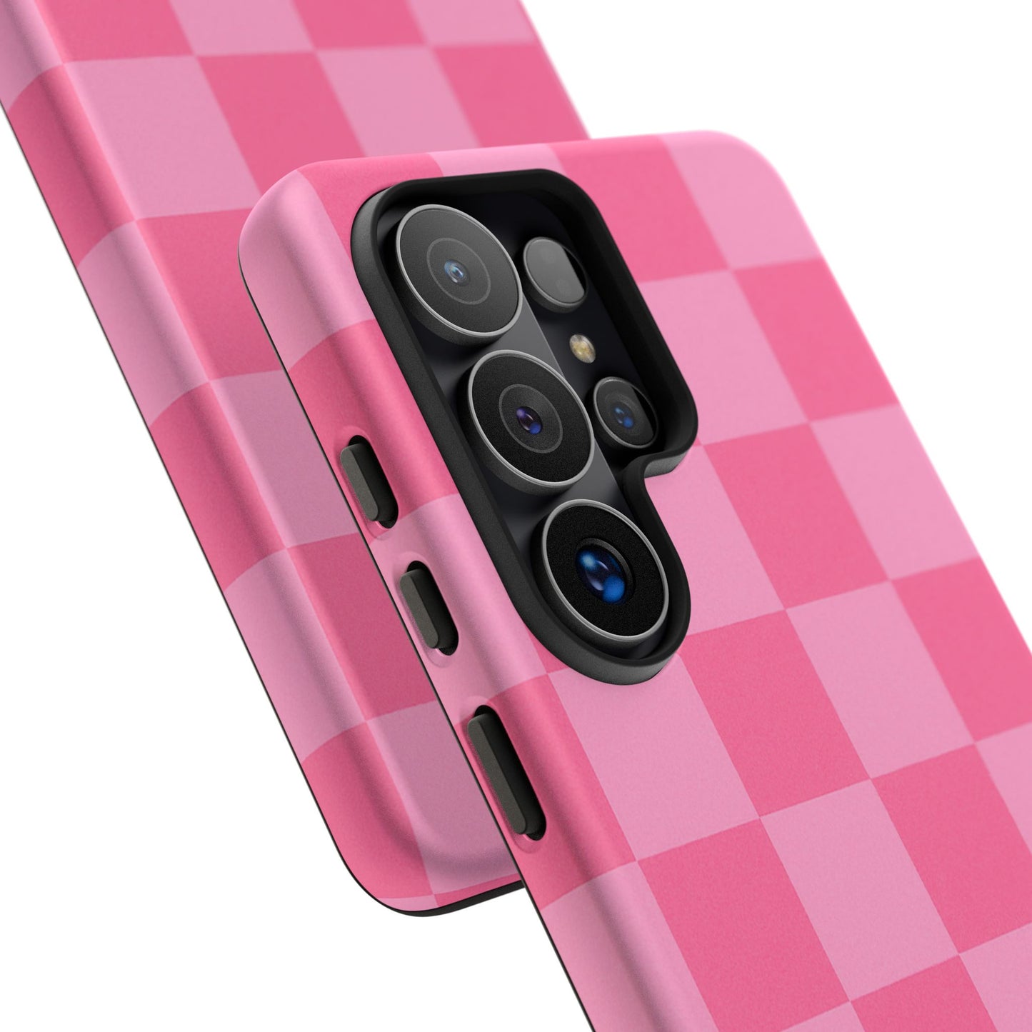 Pink Checkerboard Phone Case | Cute Aesthetic Checkered iPhone & Samsung Tough Case