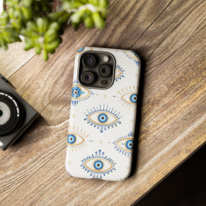 Blue Evil Eye Phone Case – Protective Slim Shockproof Cover for Iphone, Samsung Galaxy and Pixel