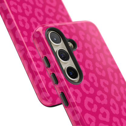 Hot Pink Leopard Print Phone Case – Bold Coquette Leopard Tough Case