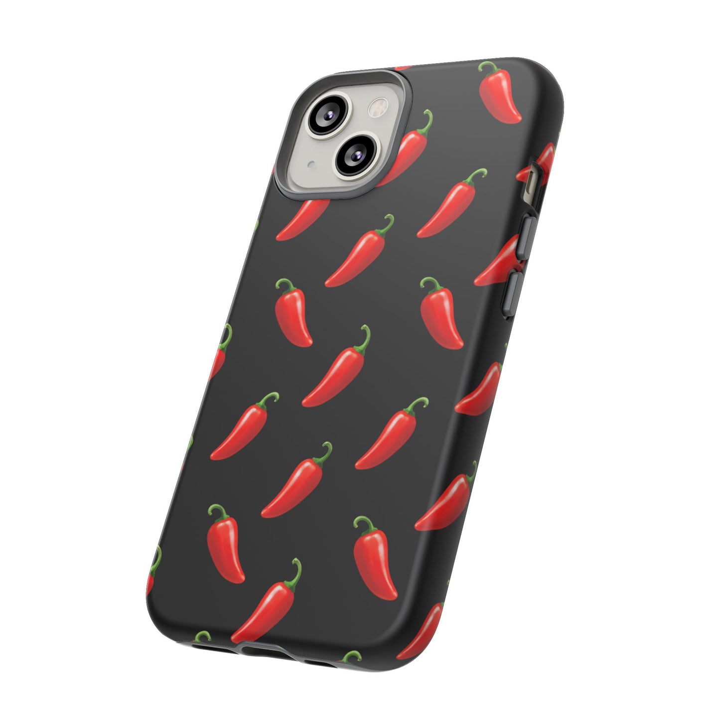 Spicy Chili Pepper Phone Case – Black Cute Hot Pepper Tough Cover for Iphone, Samsung Galaxy and Pixel