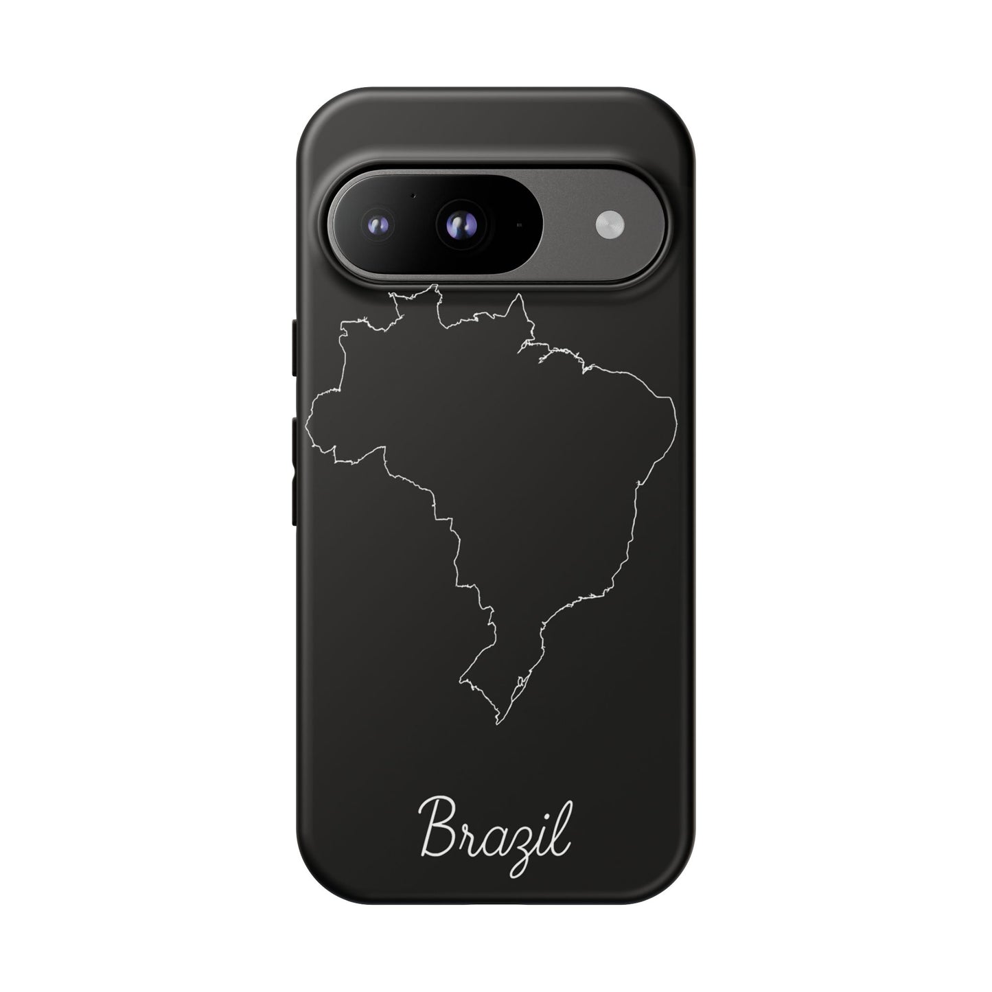 Brazil Outline Phone Case – Minimal Country Map Tough Case (iPhone, Samsung, Pixel)