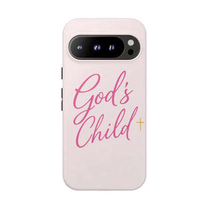 Gods Child Phone Case Christian Pink Aesthetic Tough iPhone Case