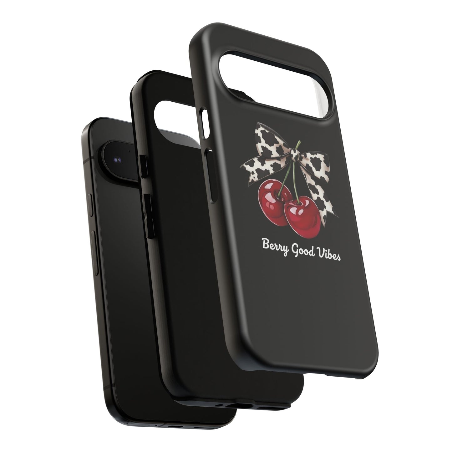 Cherry Cow Print Phone Case | Coquette Bow Aesthetic iPhone & Samsung Tough Case