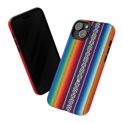 Serape Stripe Phone Case – Colorful Mexican Blanket Pattern Tough Case