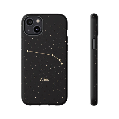 Aries Zodiac Constellation Phone Case – Luxe Gold Celestial Cover
