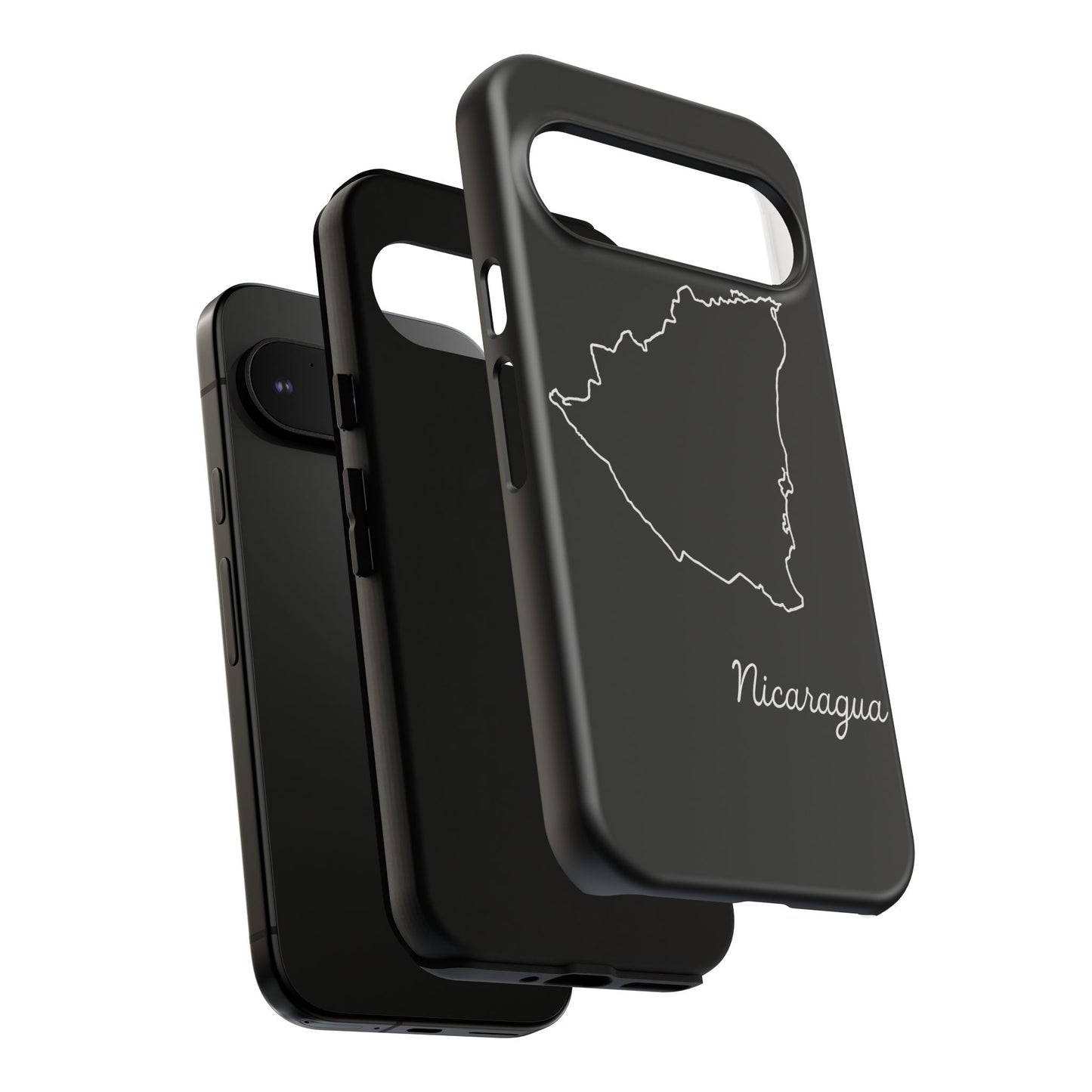 Nicaragua Outline Phone Case – Minimal Country Map Tough Case (iPhone, Samsung, Pixel)