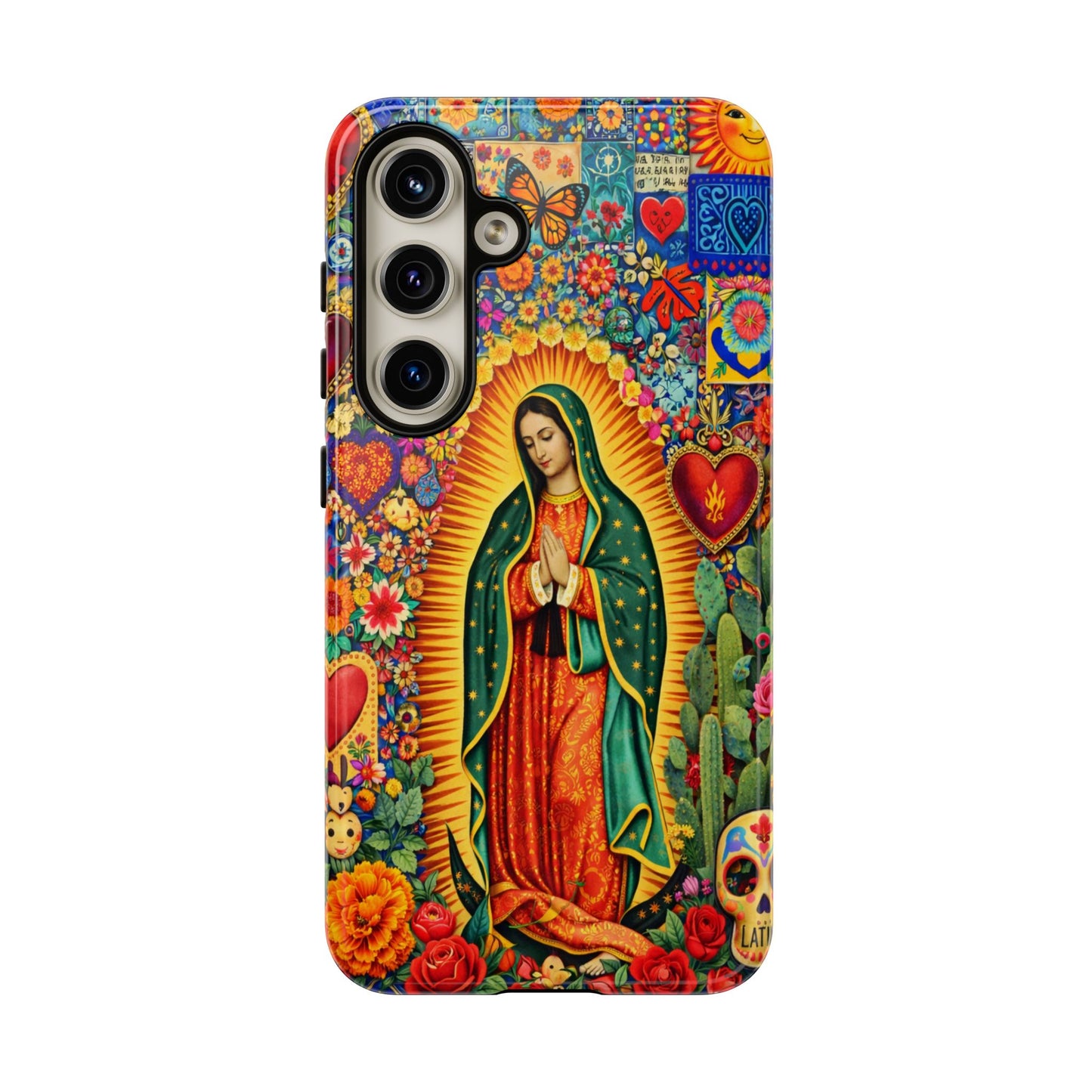 Virgin Mary Guadalupe Phone Case Mexican Folk Art Tough Cover iPhone Samsung