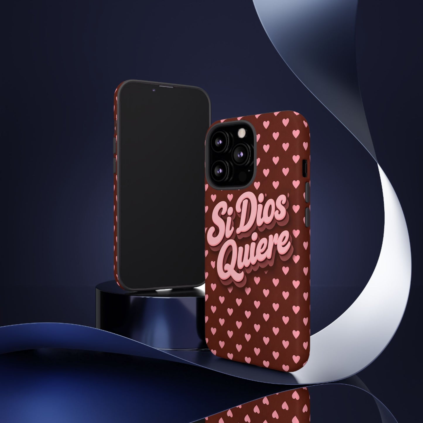 Si Dios Quiere Phone Case Latina Aesthetic Pink Hearts iPhone Samsung