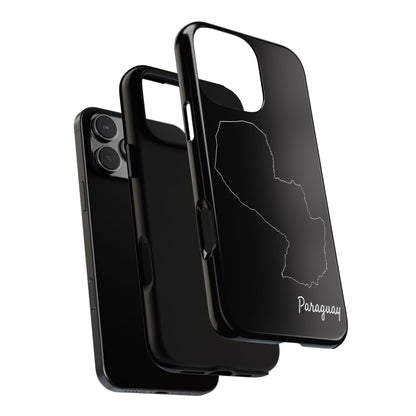 Paraguay Outline Phone Case – Minimal Country Map Tough Case (iPhone, Samsung, Pixel)